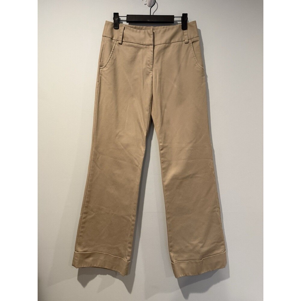 Apt 9 Maxwell Bootcut Pants Womens 4 Khaki Stretch Cotton Minimal Work Travel